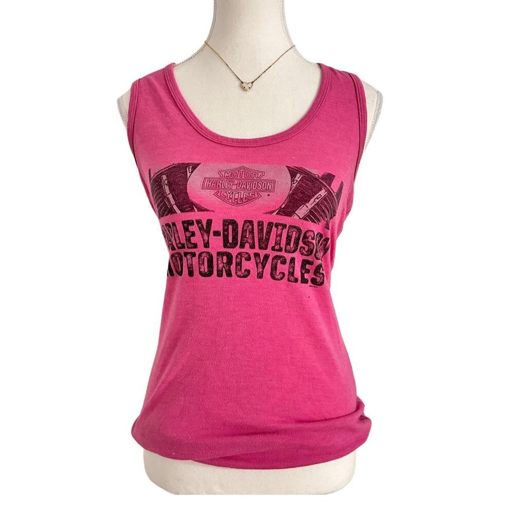 Harley Davidson Vintage 2000s Pink Tank Size Large